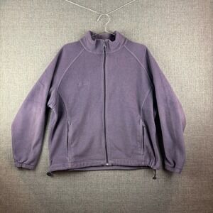 Columbia Jacket Womens 1X Purple Full Zip Fleece Outdoors Pockets Warm Pullover